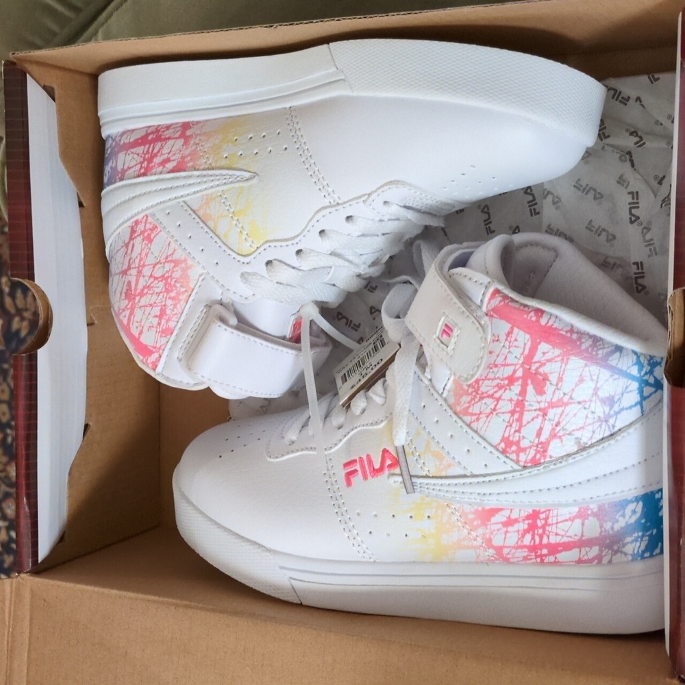 Fila Vulc 13 Chaos Fade High Top Sneakers Size 1 - Picture 8 of 8